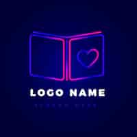 Free vector creative gradient book logo template