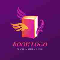 Free vector creative gradient book logo template