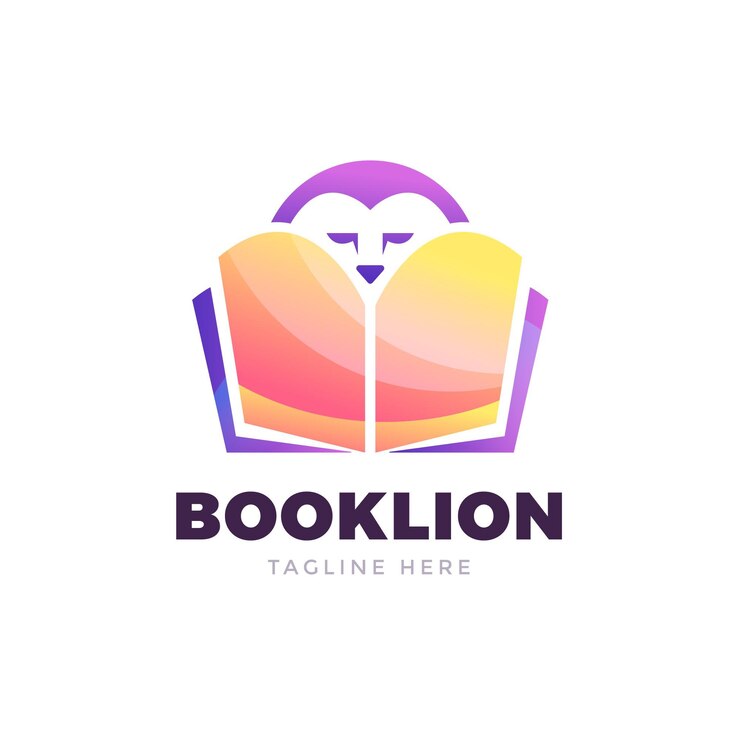 Free Vector creative gradient book logo