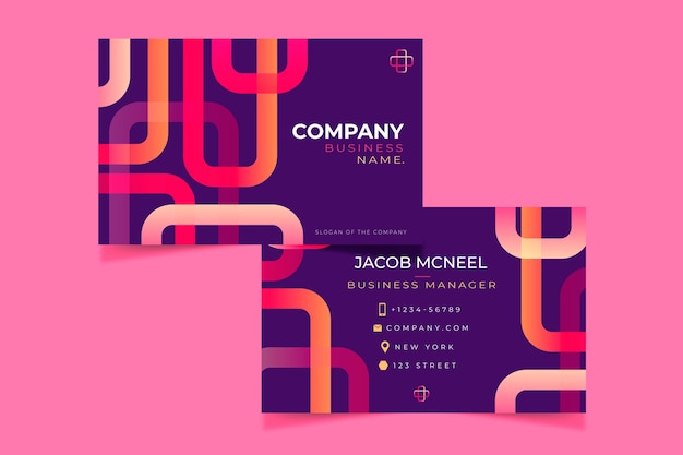 Creative gradient business card