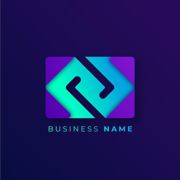 Creative gradient code logo template