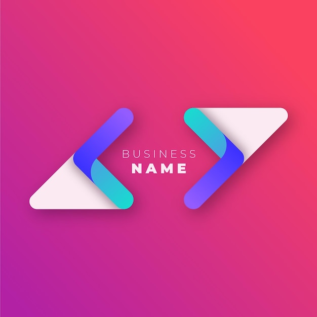 Creative gradient code logo template