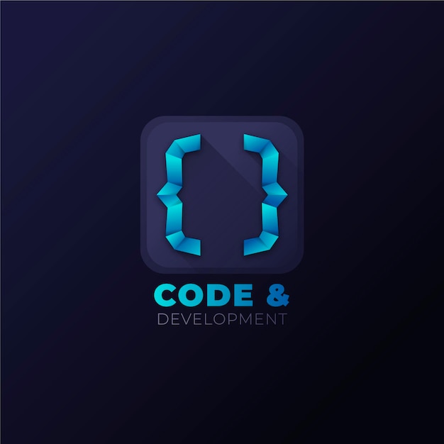 Creative gradient code logo