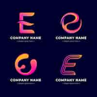 Free vector creative gradient e logo collection