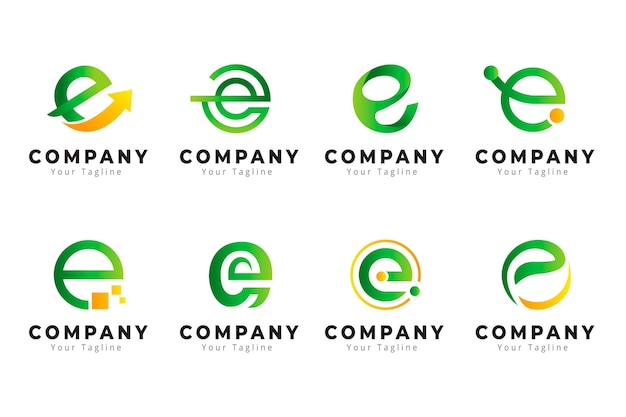 Коллекция логотипов creative gradient e