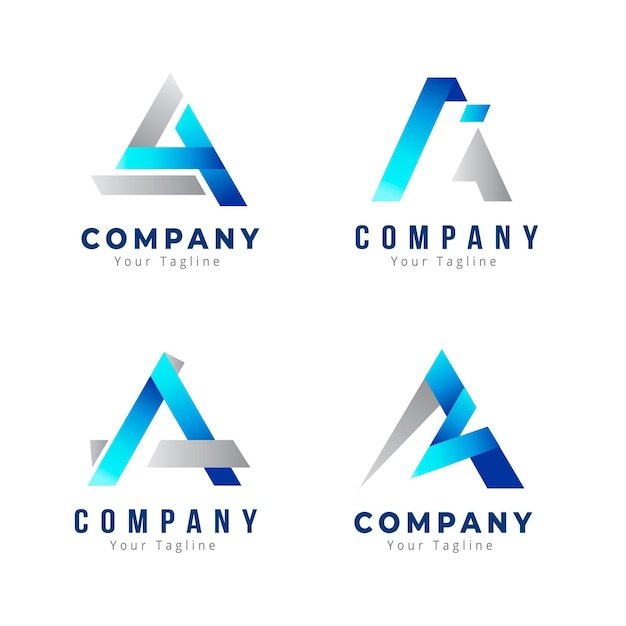 Creative gradient a logo collection