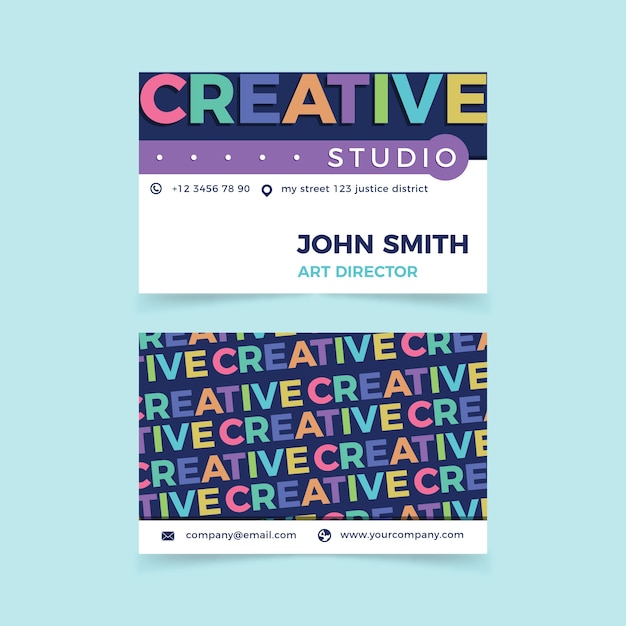 Free vector creative graphic designer business card template