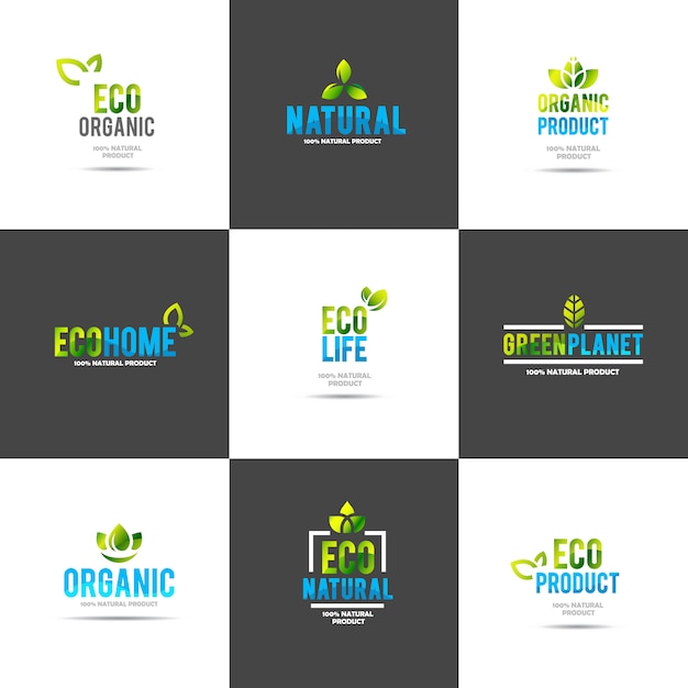 Free vector creative green house concept logo template