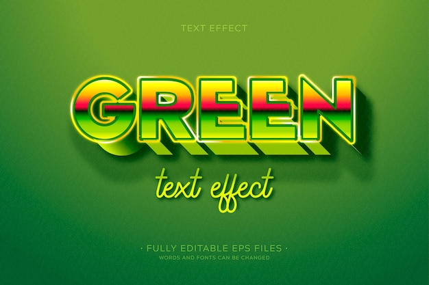 Творческий эффект зеленого текста
