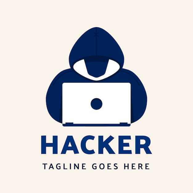 Modello di logo hacker creativo