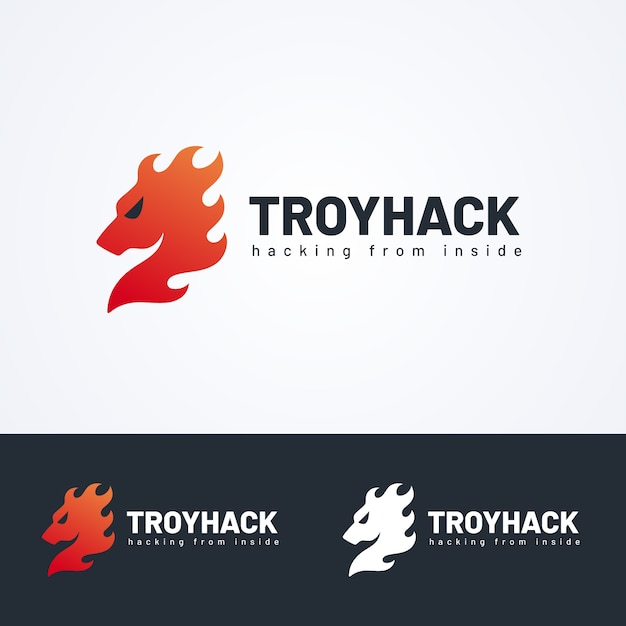 Креативный шаблон логотипа хакера