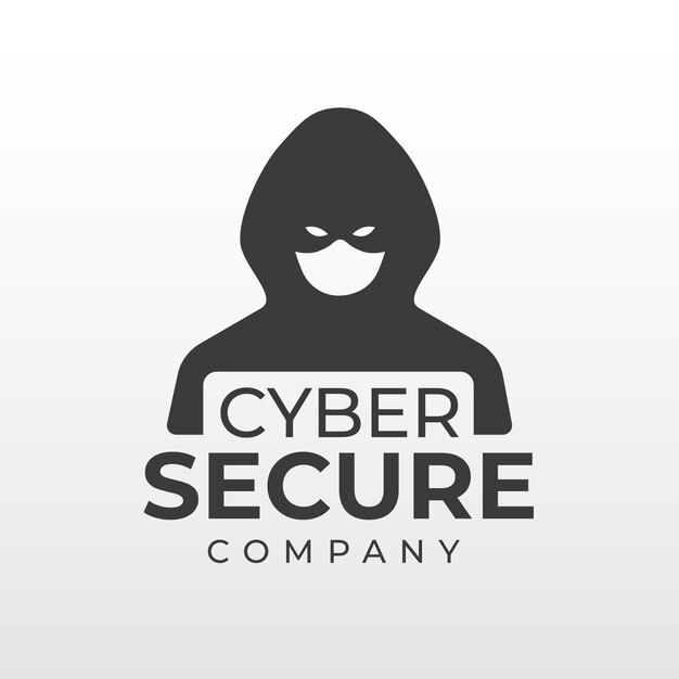 Креативный шаблон логотипа хакера