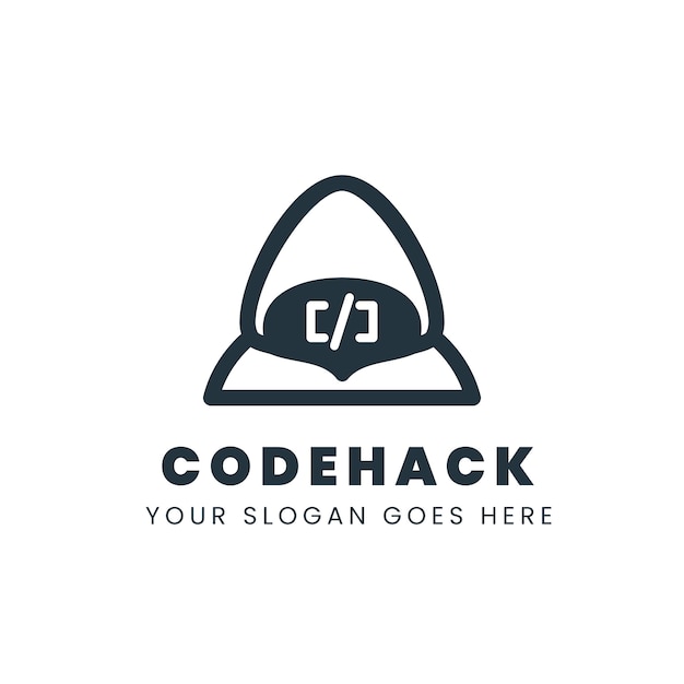 Creative hacker logo template