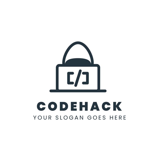 Creative hacker logo template