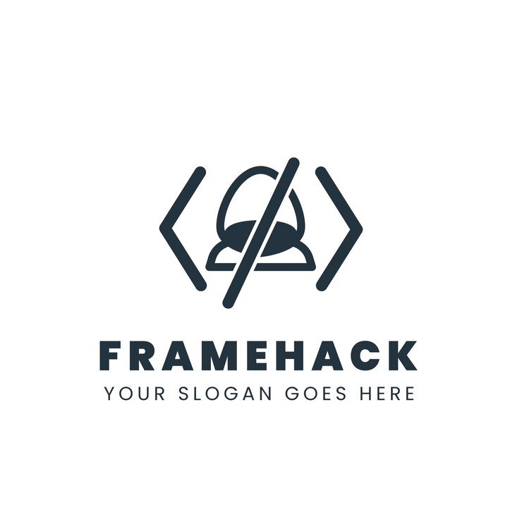 Free Vector creative hacker logo template