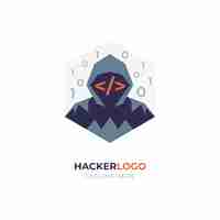 Free vector creative hacker logo template