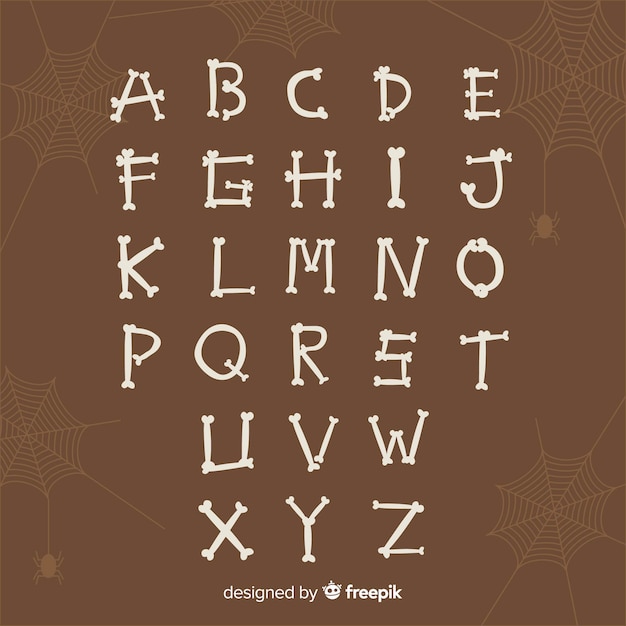 Design creativo alfabeto di halloween