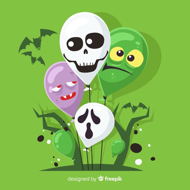 Creative halloween balloon background