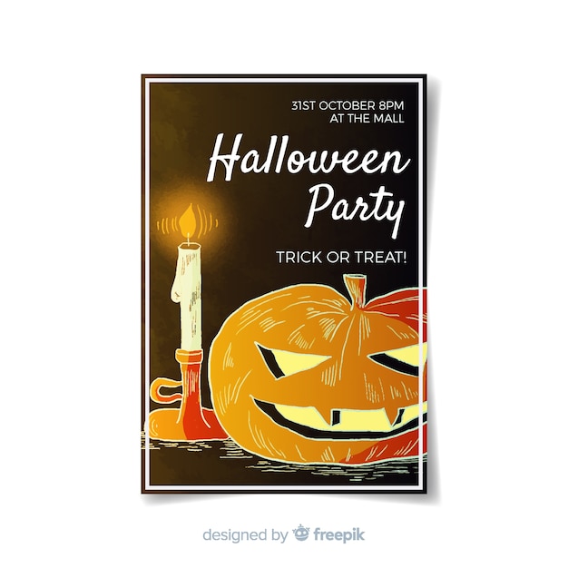 Creative halloween cover template