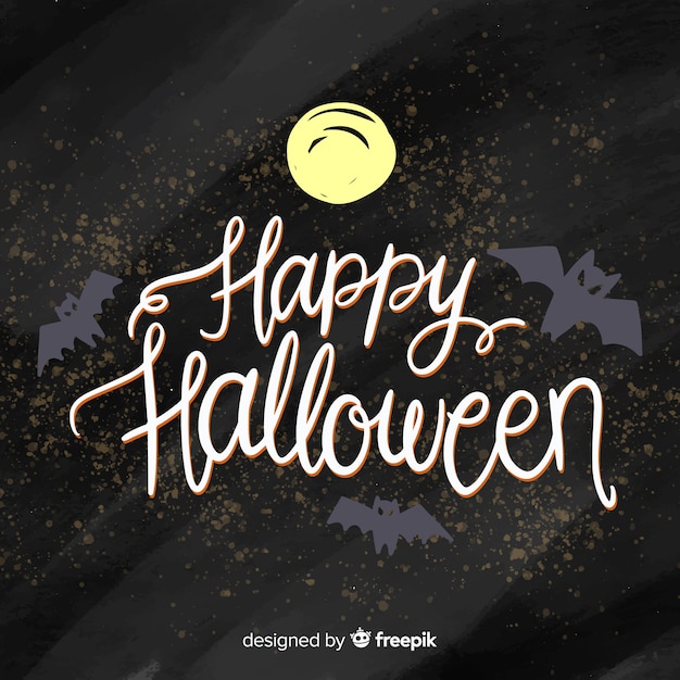 Vettore gratuito creativo halloween lettering sfondo