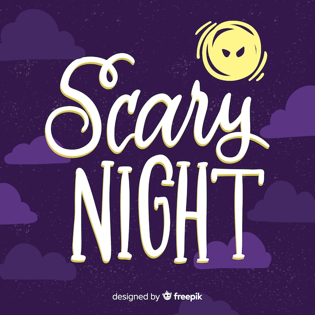 Free vector creative halloween lettering background