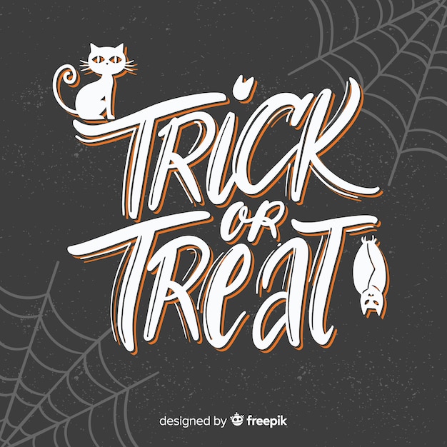 Vettore gratuito creativo halloween lettering sfondo