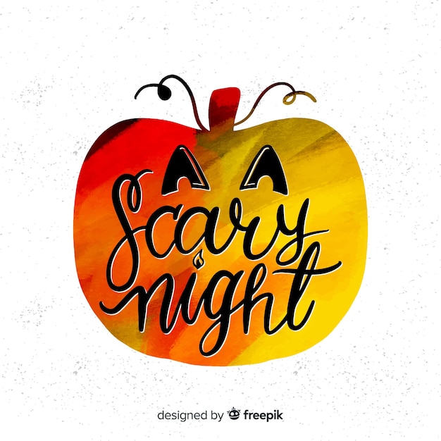 Creativo halloween lettering sfondo