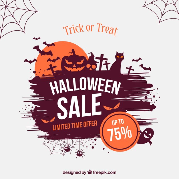 Creative halloween sale background