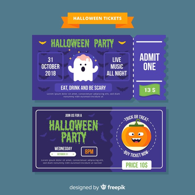 creative halloween tickets