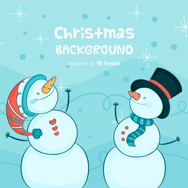 Creative hand drawn christmas background