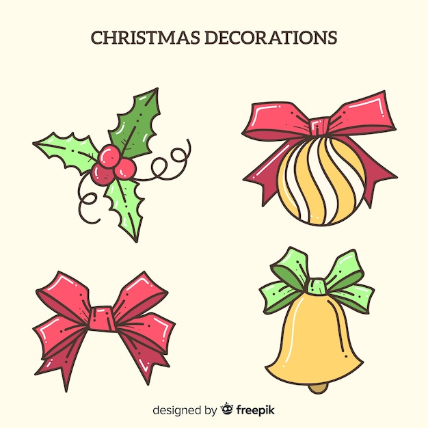 Creative hand drawn christmas decorations