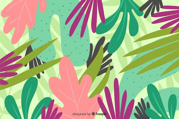 Creative hand drawn floral background 