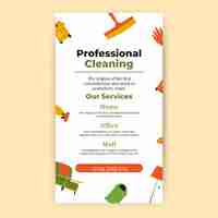 Free vector creative hand drawn professional cleaning co. instagram story template