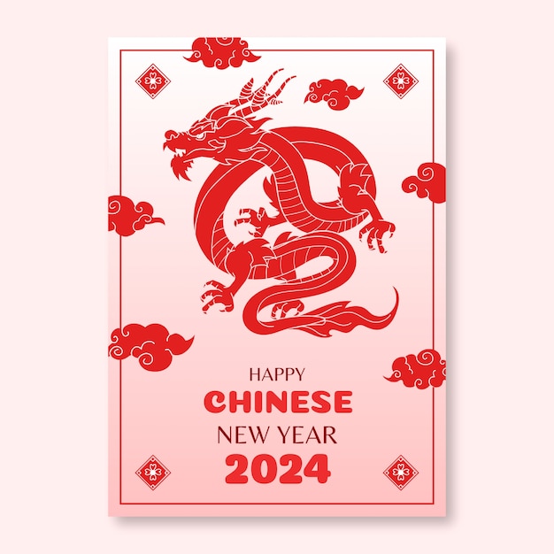 Free vector creative happy chinese new year card