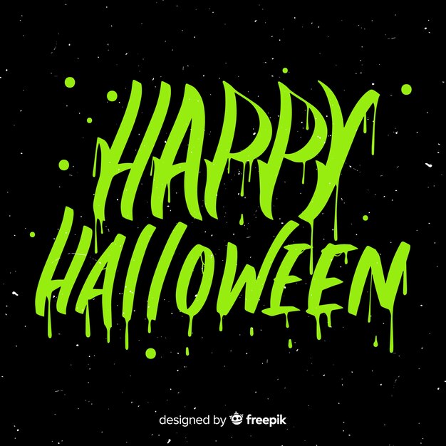 Creative happy halloween lettering background