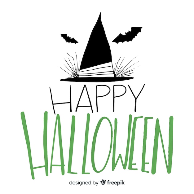 Creativo felice lettering di halloween