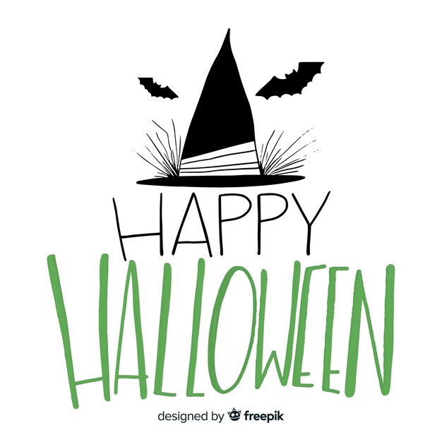 Creative happy halloween lettering