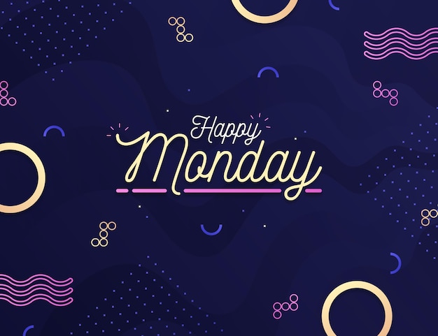 Free vector creative happy monday background