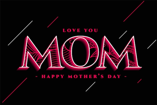 Free vector creative happy mother's day greeting design