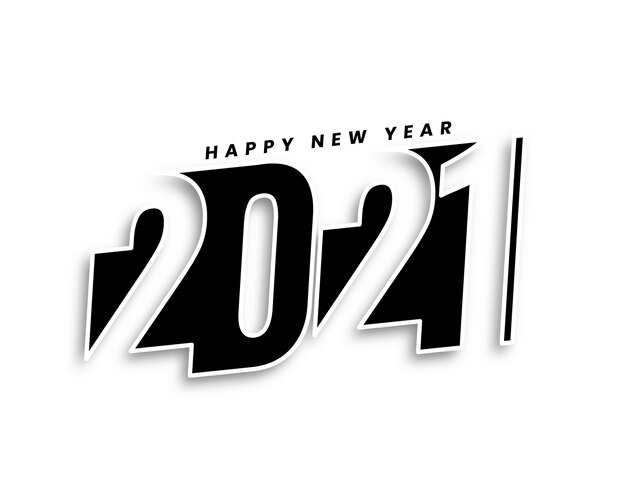 Creative happy new year 2021 3d style background design