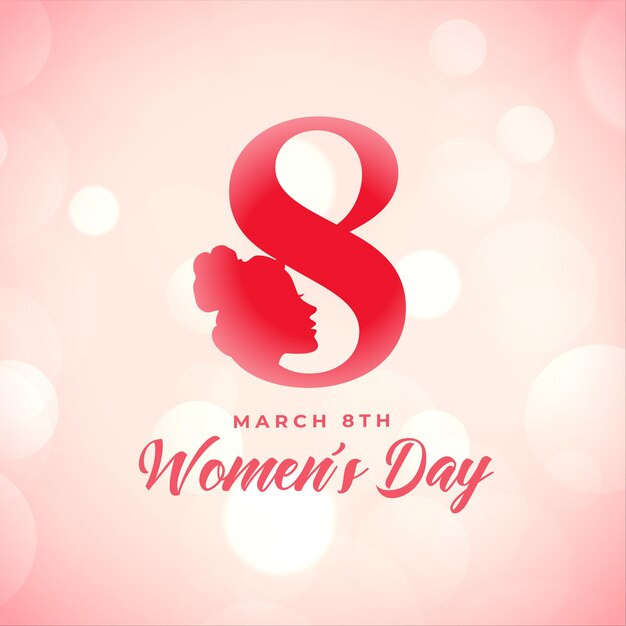 Creative happy women's day poster wishes card design