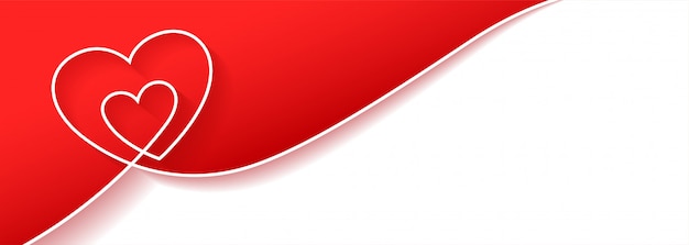 Бесплатное векторное изображение Креативный дизайн фона сердца баннер с пространством для текста