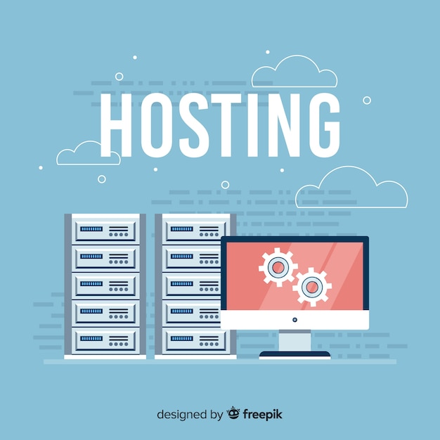 Vettore gratuito concetto di hosting creativo