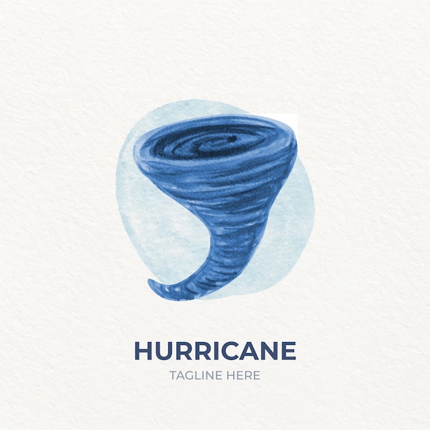 Vettore gratuito modello di logo di uragano creativo