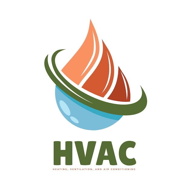 Креативный шаблон логотипа hvac