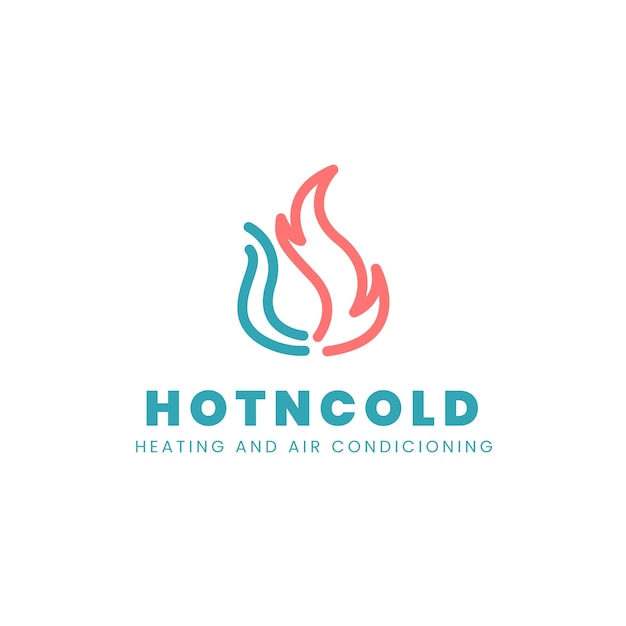 Free vector creative hvac logo template