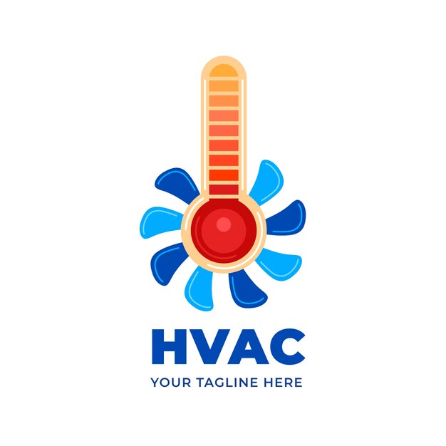 크리에이 티브 hvac 로고 템플릿