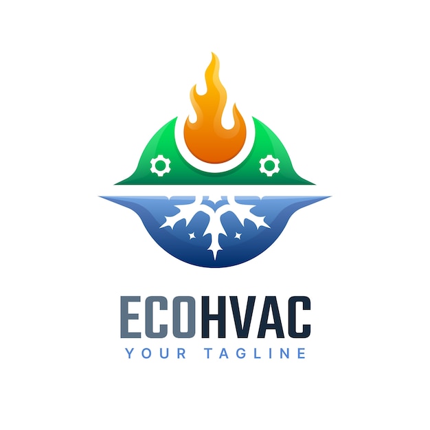 Creative hvac logo template