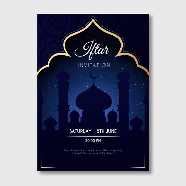 Creative iftar invitation template