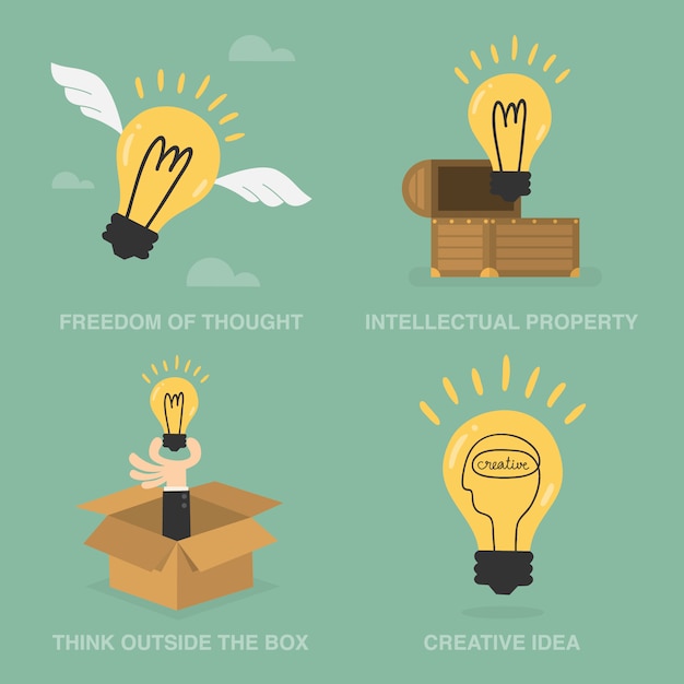 Download Free Creative Illustrations With Light Bulbs Svg Dxf Eps Png Best Free Svg Cut Files PSD Mockup Templates